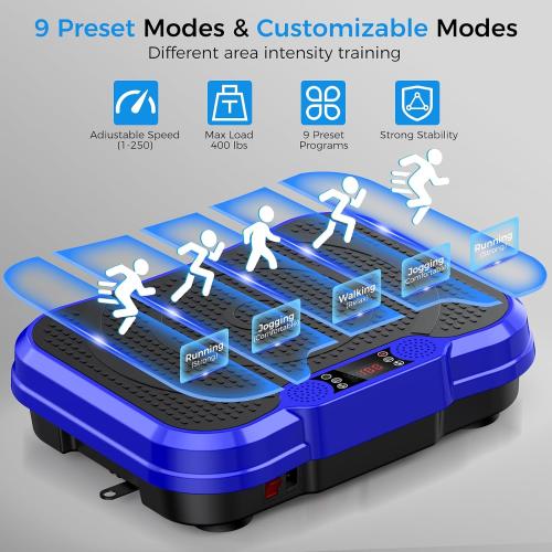 AoraPulse Vibration Plate Exercise Machine, Vibration Plate for Lymphatic Drainage Weight Loss, 400 Lbs Capacity Full Body Workout Vibrate Fitness Platform for Home Women Men