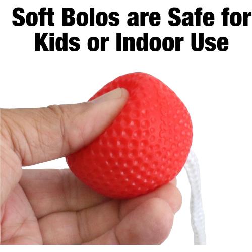 GoSports Ladder Toss Bolo Replacement Set - Kid Safe Soft Rubber or Hard Golf Balls
