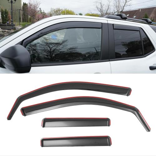 Black 4pc Visor Rain Guards Compatible with 2025 Toyota 4Runner Front and Rear in-Channel Window Visors Wind Deflectors Weather Shield for 4Runner 4PCS Accessories