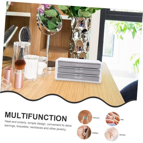 Jewelry Boxes Drawer Acrylic Trinket Organizer Lightweight Jewelry Storage for Home Shop Travel