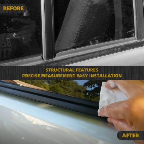 Dasbecan 4Pcs Weatherstrip Window Seal Chrome Car Window Moulding Trim Compatible with Honda Accord 2008-2012 Replaces#72410-TA0-A01 72450-TA0-A01 72910-TA0-A01 72950-TA0-A01