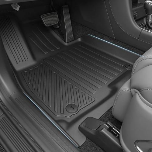 Floor Mats for 2018-2026 Jeep Wrangler 4XE 4 Doors(Not for JL or JK), Cargo Mat, All Weather TPE Cargo Liner Replacement Protection for Jeep Wrangler Accessories Door Sill Guards