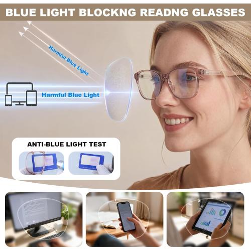 SKYOAK Trendy Flexible Progressive Multifocus Reading Glasses Women  2.5x