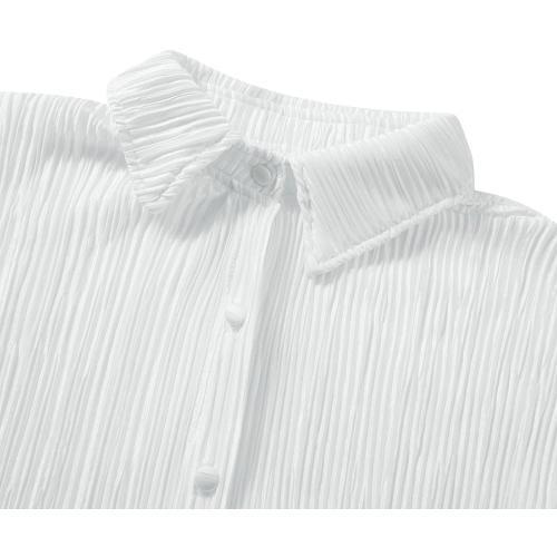 Size Medium Color White NUFIWI Women Y2K 2 Piece Pants Set Oversized Floral Printed Button Down Shirt High Waist Pants Outfits Summer Streetwear