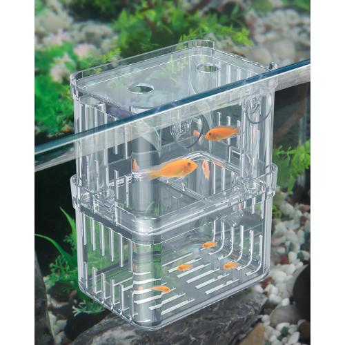 Pawfly Aquarium Breeding Box - Transparent Plastic Breeder Box for Fish Tank, Fry Hatchery Incubator for Baby Fish, Shrimp, Betta, Clownfish, Guppy, Large
