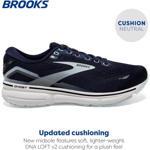Size 9  blue and white Brooks Women's Ghost 15 Neutral Running Shoe