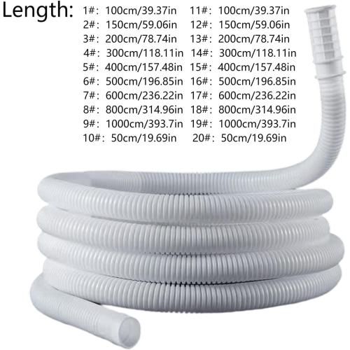 Multipurpose Condensate Hose Extension Heavy Duty Rubber Pipe Reinforced Water Outlet Pipe for Home & Use Washing Machine Water Hose Extension