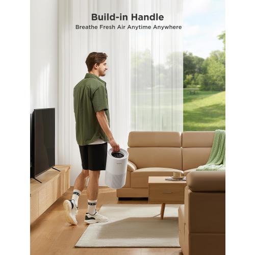 GoveeLife Air Purifiers for Home, Smart Air Purifier for Large Rooms with App & Alexa Control, Detachable Pre-filter, Covers up to 1162ft², Sleep Mode for Pet Hair, Pollen, Dust and Smoke