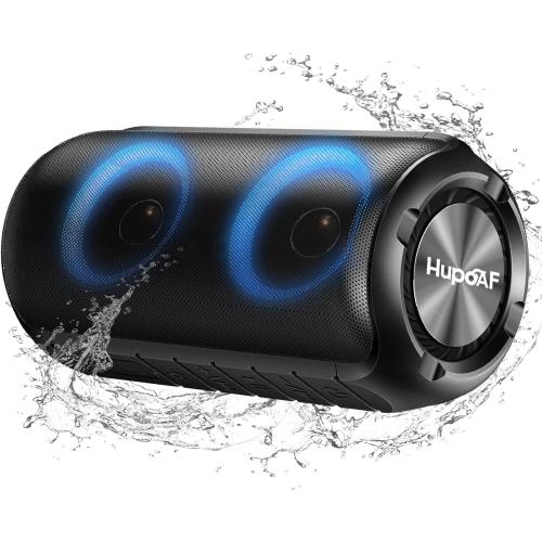 Bluetooth Speaker, 2025 New Stocking Stuffers Portable Wireless Speaker with 6D Loud Sound, IPX7 Waterproof, HD Call, RGB Lights, 12H Playtime for Home/Party/Outdoor/Beach, White Elephant Gift
