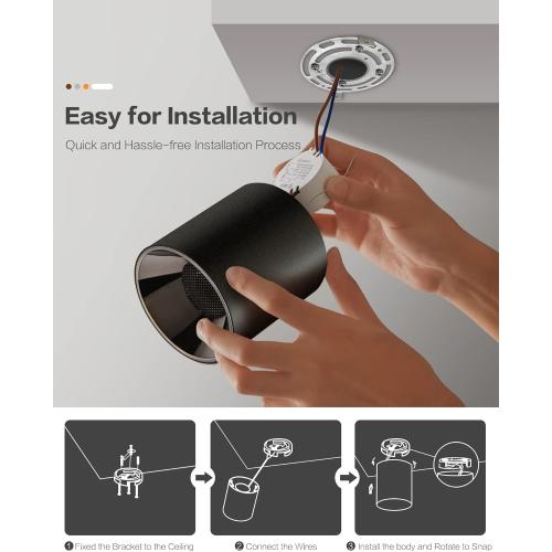 OKELI Modern LED Ceiling Light Fixture Flush Mount COB 20W 4000K Cylinder Ceiling Lights, Dimmable Hallway Lighting Fixtures Ceiling Lamps for Living Room Bedroom Kitchen