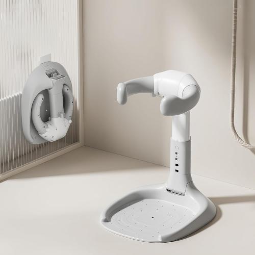 Baby Bath Stand,Foldable & Adjustable 5 Levels Infant Bath Seat,Upgraded Bath Shower Standing Support for Babies 6 Months & up,Non-Slip|Easy to Clean|Convenient for Travel,No Assembly Need(Grey)