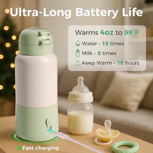 HEYAXA Portable Milk Warmer Bundle with Baby Bottle Steri-lizer and Dryer