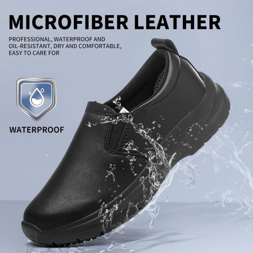 Non Slip Shoes for Women Food Service Black for Restaurant Crews Working Hospitals Comfortable and Wear-Resistant 10.5