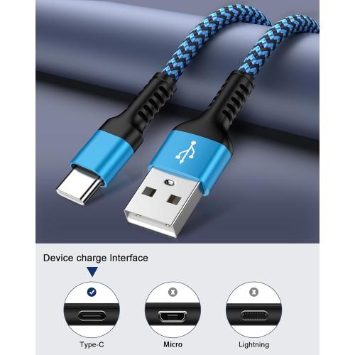 USB Type C Cable 10ft for iPhone 17/16/15 Charging Cable, 2Pack Extra Long Braided USB C to USB A Cord for iPhone 17 Pro Max,17,17 Air,17e,16,16e,16Pro Max,15,15 Pro,15 Plus-Car CarPlay Power Cord