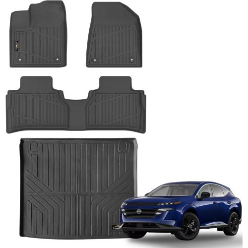Floor Mats & Cargo the SV/SL/Platinum All Weather TPE Rubber Floor Liners Full Set Automotive Mat for Murano 2025 Accessories, Black