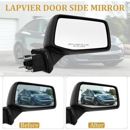 Right Passenger Side Mirror Replacement for Chevry Silverado 1500 for GMC Sierra 1500 2019-2024 7-Pins With temperature sensor Power Heated Glass Manual Folding, GM132158 84823219 84823220 84823216