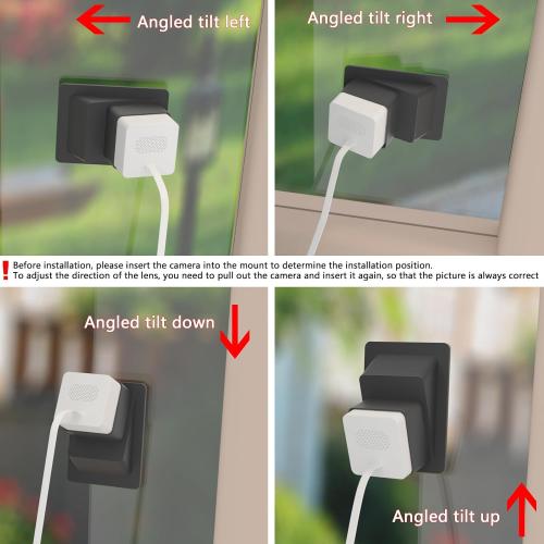 Teccle Angled Window Mount for Wyze Cam OG, 20 Degrees Tilt, Through Windows Use Cam OG Security Camera (1Pack)