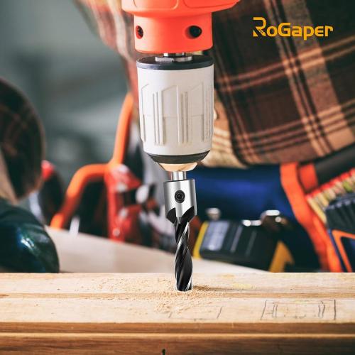 Countersink Drill Bit Set, 7Pcs Sinker Drill Bits M2 HSS, with 1/4 Standard Shank and Allen Wrench, Counter Sink Bit for Woodworking and Carpentry, Pilot Screw Hole Set