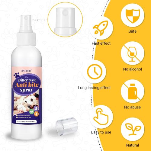 No Chew Spray for Dogs, Bitter Apple Spray for Dogs to Stop Chewing, Effective Indoor/Outdoor Deterrent Training Corrector for Anti-Scratch, Anti Marking, Furniture Protection (1 Pcs)