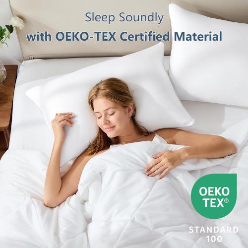 CozyLux Pillows King Size , Hotel Quality Bed Pillows for Sleeping 2 Pack, Cooling Pillows for Side Back and Stomach Sleepers, Down Alternative Luxury Soft Supportive Fluffy Pillows (19x34)