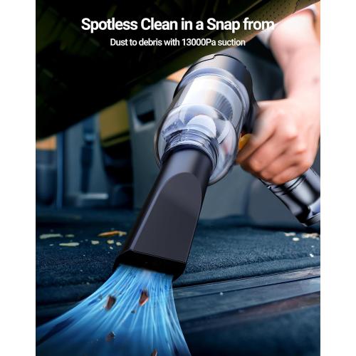 SEALIGHT Mini Car Vacuum Portable Cordless With 13000pa High Power Suction, Lightweight and Compact Handheld Cleaner for Car & Home