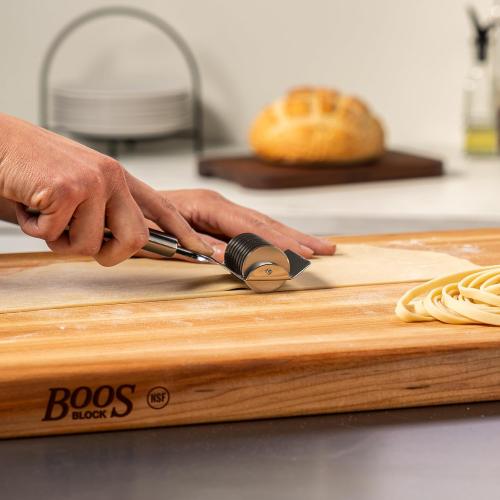 John Boos R-Board Series Rectangular Wooden Maple Cutting Board, 12-lb Reversible Butcher Block with Edge-Grain & Finger Grips – Made in the USA