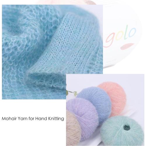 golo 3Balls Cashmere Mohair Yarn for Hand Weaving Wool Yarn for Hand kitting