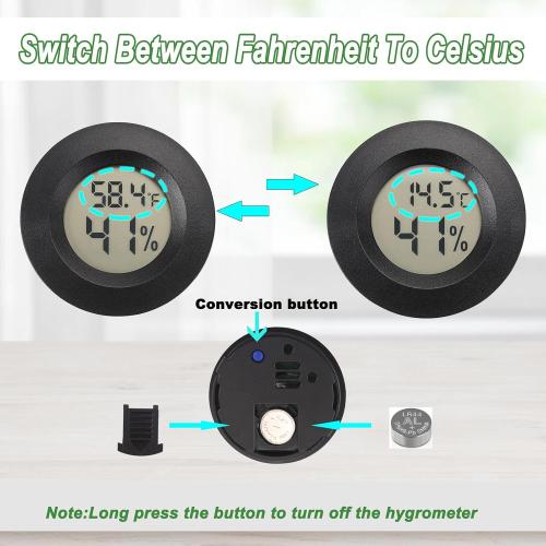 Serundo Auto Digital Hygrometer Thermometer Indoor/Outdoor Hygrometer 4PC