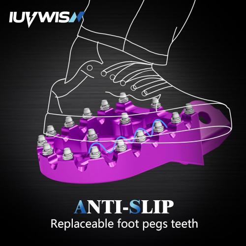 Electric Dirt Bike Wider Foot Pegs Footpegs CNC for Surron Sur Ron LBX ERide Pro SS 2.0 3.0 E-Ride Pro SR/S 79Bike Falcon GT Ventus One Talaria Sting MX3/R MX4 Purple