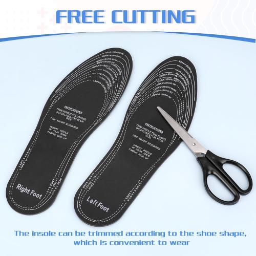 4 Pairs Shoe Inserts for Women Men, Memory Foam Shoe Inserts Soft Shoe Pads Inserts Breathable Shoe Sole Inserts Black Shoes Cushion Insoles Replacement Set for Women Men Kids Sneakers Flat Shoes