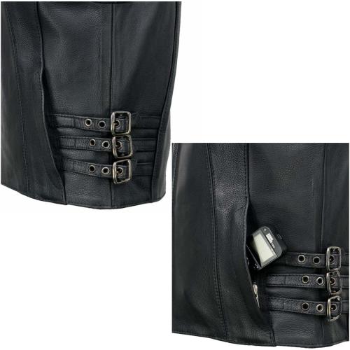 Milwaukee Women's 2XL Black Zippered Front Vest with Side Buckles