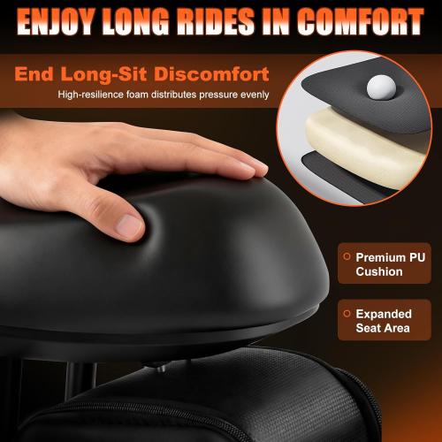 Electric Scooter Seat Compatible with Segway Ninebot MAX G2 G65 MAX2 Seat Attachment for Adult with 10L Large Storage Bag, Cup Holder, PU Cushion
