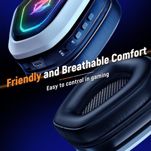 Ozeino Wireless Gaming Headset for PS5, PC, Switch| Lossless Audio-40H Batt