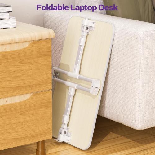 Laptop Bed Tray Table, Nearpow (Larger Size) Adjustable Laptop Bed Stand, Portable Standing Table with Foldable Legs, Foldable Lap Tablet Table for Sofa Couch Floor - Large Size