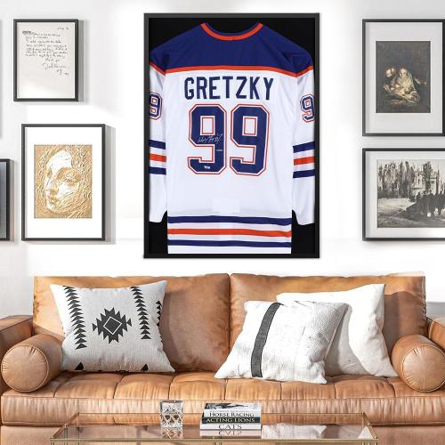 Size 26x37 XL Large Color Black Shadow Box Frame, Jersey Frame Display Case with Grade A Natural Pine Wood Acrylic Front Jersey Frame for Hockey Soccer Basketball Football Uniform Shirts, Black