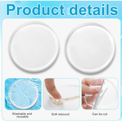 Geiserailie 6 Pcs Prosthetic Leg Pads Prosthetic Liner Patch Amputee Pads Prosthesis Liner Accessories for Leg Amputee Gifts Reduce Friction and Skin Irritation(4.5 Inches)