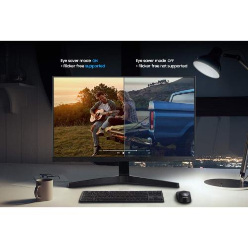 Black SAMSUNG 22 T350 Series FHD 1080p Computer Monitor, 75Hz, IPS Panel, HDMI, VGA (D-Sub), 3-Sided Border-Less, FreeSync, LF22T350FHNXZA