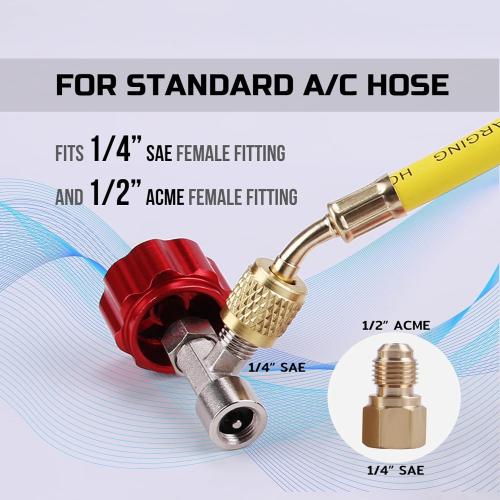 Lichamp R134a Can Tap, Automotive Self Sealing and Puncture AC Freon Can Tap 134a Adapter Fittings, TA02