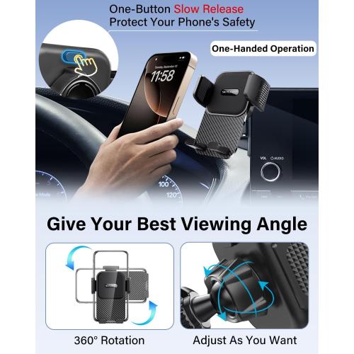 SKYLOTEC Car Phone Holder for Toyota Land Cruiser LC250 2024 2025 Accessories 8/12.3-Inch Screen Fixed Clip, Automobile Cradles Phone Mount, Cell Phone Base Not Block Air Vent