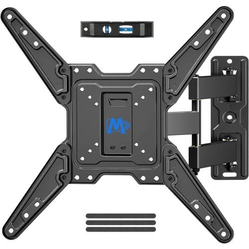 Mounting Dream UL Listed TV Wall Mount for Most 26-55 Inch TVs, Full Motion TV Mount with Perfect Center Design, Articulating Wall Mount TV Bracket Swivel and Tilt, Max VESA 400x400mm, Up to 77LBS