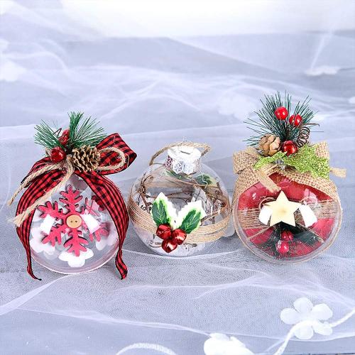 Kingrol 30 Pack 3.15 Inch Clear Plastic Fillable Ornament Balls, for DIY Craft Projects, Christmas, Wedding, Party, Home Decor