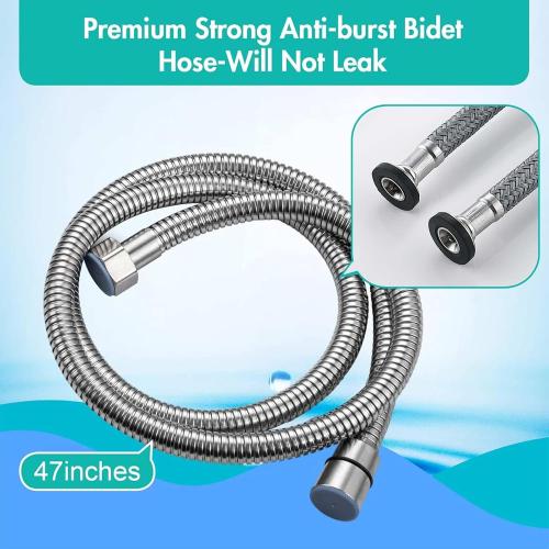 BARROCK Bidet Sprayer for Toilet, Handheld Jet Spray for Existing Toilets with Bidet Hose, Adjustable Water Pressure Muslim Shower, Stainless Steel Cloth Diaper/Feminine Wash Sprayer Brushed Nickel