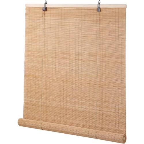 Bamboo Blinds for Interior Windows, Easy to Install Bamboo Shades for Indoor Windows, Custom Roller Shades for Indoor Window and Outdoor Patio, 23 W x 48 H