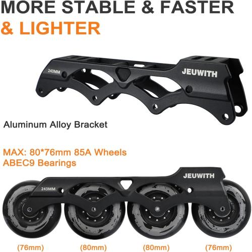 Inline Skates for Women Men, Outdoor Street Blades Roller Adult Male Female, Professional Fitness Roller Skates Blades for Unisex 9-10 1/2