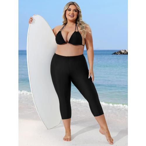 ATTRACO Swim Pants for Women High Waisted Swim Capris Swim Shorts Swimming Leggings
