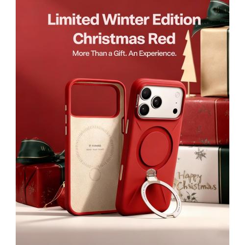 TORRAS Q3 Silicone for iPhone 17 Pro Max Case with Stand, Fit for MagSafe, Liquid Silicone Soft Cozy Grip, 360 Spin Magnetic Stand, Camera Control, Protective Case for iPhone 17 Pro Max Silicone, Red