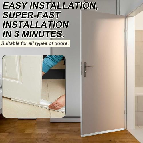 Yaocom 2 White 32 Inch Vinyl U-Shape Door Bottom Seal, Slide on Weatherstrip Interior Door Bottom to Block Light and Reduce Noise Fits 32 x 1-3/8 Doors, Fills 1/2 1-1/2 Gaps