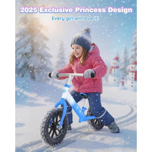 Balance Bike 2 Year Old: Frozen Toddler Balance Bike 2  3  Year Old with Light Up Dual-Wheels, Adjustable Handlebar & Seat, Birthday Xmas Gifts for 2 3 4 5 Year Old Girls Boys Toys