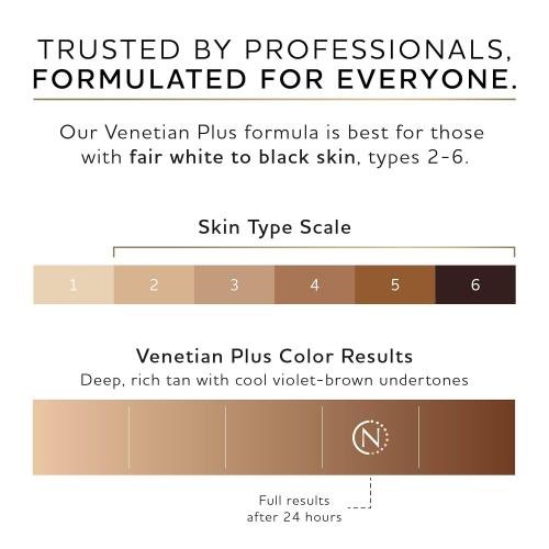 Norvell Premium Spray Tan Solution Venetian Plus 8 fl oz – Professional Sunless Tanning Formula for Deep Natural Bronze Glow, Streak-Free, Fast-Drying, Long-Lasting Color