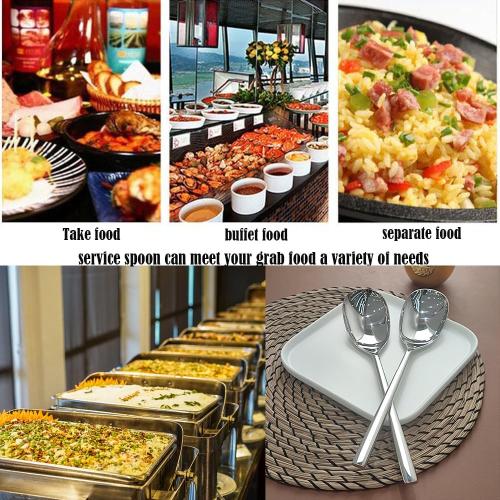 Extra-Large Serving Spoon,12 Inch Premium Food-Grade  Stainless Steel,Heavy-Duty Buffet Spoon